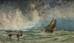 Zeegezicht met schip